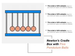 Newtons Cradle Box With Five Pendulum Balls