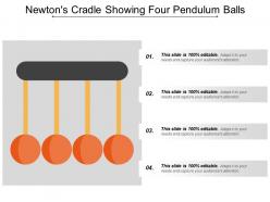 Newtons Cradle Showing Four Pendulum Balls