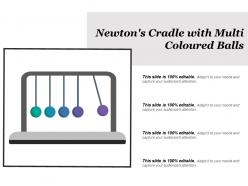 Newtons Cradle With Multi Coloured Balls