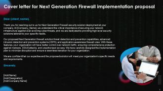 Next Generation Firewall Implementation Proposal Powerpoint Presentation Slides Researched Unique