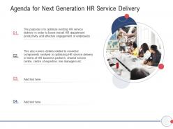Next generation hr service delivery agenda for next generation hr service delivery ppt show clipart
