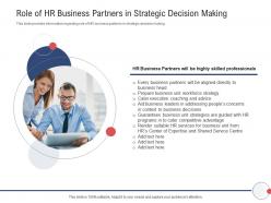 Next generation hr service delivery role of hr business partners in strategic decision making ppt tips