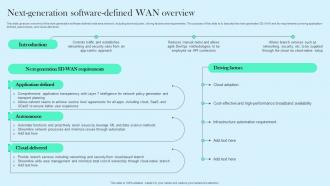 Next Generation Software Defined WAN Overview Cloud WAN Ppt Formats