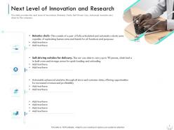 Next level of innovation and research series b financing investors pitch deck for companies