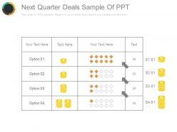 Next quarter deals sample of ppt