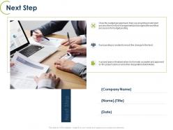 Next step budget process ppt powerpoint presentation ideas graphics