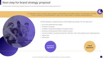 Next Step For Brand Strategy Proposal Ppt Powerpoint Presentation Ideas Guide