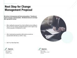 Next Step For Change Management Proposal Ppt Powerpoint Aids