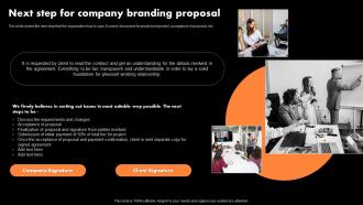 Next Step For Company Branding Proposal Ppt Outline Design Templates