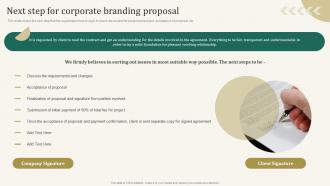 Next Step For Corporate Branding Proposal Ppt Show Example Introduction