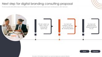 Next Step For Digital Branding Consulting Proposal Ppt Powerpoint Presentation Infographic Template Picture