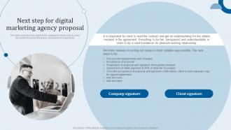 Next Step For Digital Marketing Agency Proposal