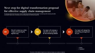 Next Step For Digital Transformation Proposal For Effective Supply Chain Management