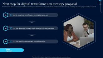 Next Step For Digital Transformation Strategy Proposal Ppt Powerpoint Presentation File Diagrams