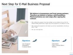Next step for e mail business proposal technology ppt powerpoint presentation skills