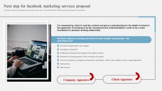 Next Step For Facebook Marketing Services Proposal