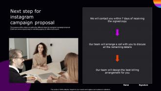 Next Step For Instagram Campaign Proposal