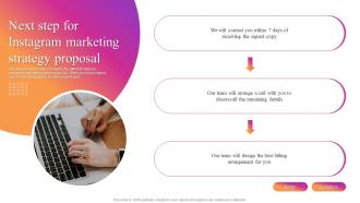 Next Step For Instagram Marketing Strategy Proposal Ppt Ideas Infographic Template
