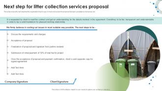Next Step For Litter Collection Services Proposal Ppt Show Example Introduction