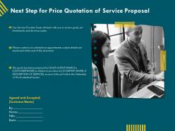 Next step for price quotation of service proposal ppt file elements