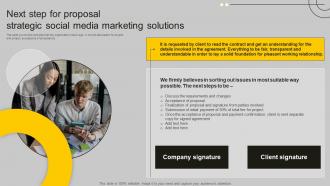 Next Step For Proposal Strategic Social Media Marketing Solutions