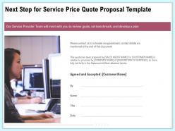 Next step for service price quote proposal template ppt gallery