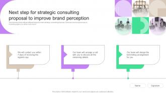 Next Step For Strategic Consulting Strategic Consulting Proposal To Improve Brand Perception