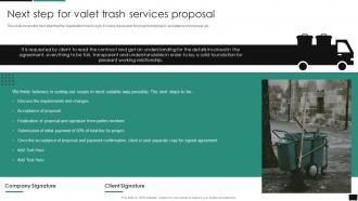 Next Step For Valet Trash Services Proposal Ppt Powerpoint Presentation Ideas Maker