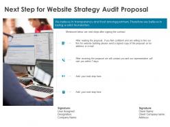 Next step for website strategy audit proposal ppt powerpoint presentation styles introduction