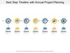 Next step timeline with annual project planning