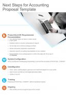 Next Steps For Accounting Proposal Template One Pager Sample Example Document