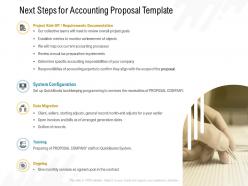 Next steps for accounting proposal template ppt powerpoint presentation slides design ideas