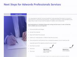 Next steps for adwords professionals services ppt clipart