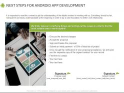 Next steps for android app development ppt powerpoint presentation file icon