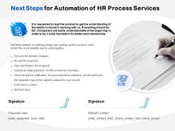 Next steps for automation of hr process services ppt powerpoint presentation file