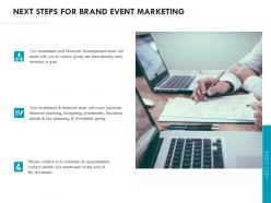 Next steps for brand event marketing ppt powerpoint presentation outline display