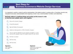 Next steps for business ecommerce website design services ppt template