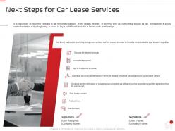 Next steps for car lease services ppt powerpoint presentation pictures