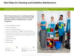 Next steps for cleaning and sanitation maintenance ppt powerpoint presentation summary