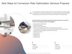 Next steps for conversion rate optimization services proposal ppt powerpoint presentation ideas good