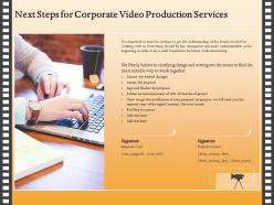 Next steps for corporate video production services ppt ideas