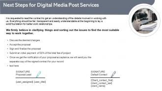 Next steps for digital media post services ppt styles slides