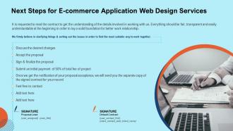Next steps for e commerce application web design services