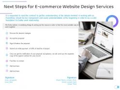 Next Steps For E Commerce Website Design Services Ppt Powerpoint Presentation Styles Graphics