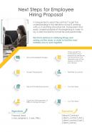 Next Steps For Employee Hiring Proposal One Pager Sample Example Document