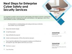 Next Steps For Enterprise Cyber Safety And Security Services Ppt File Slides