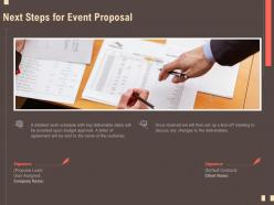 Next steps for event proposal customer ppt powerpoint presentation file format