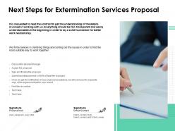 Next steps for extermination services proposal ppt outline example