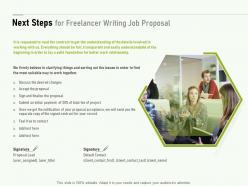Next steps for freelancer writing job proposal ppt powerpoint presentation slide