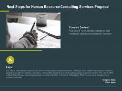 Next steps for human resource consulting services proposal ppt slide layout